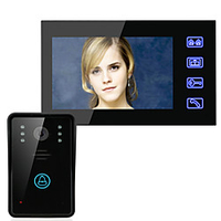 ENNIO 7 inch Video Door Phone Intercom System Doorbell Touch Button Remote Unlock Night Vision Security CCTV Camera 1000TVL Night Vision Real-time Surveillance Hands-free