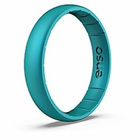 enso rings thin elements silicone ring made in the usa infused with precious elements lifetime quality guarantee comfortable,  breathable,  and safe (peacock quartz,  6)