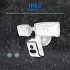 ESCAM QF612 garden light 3MP garage light PIR motion detection WIFI connection IP66 two-way voice H.265 smart dual light source night vision floodlight camera miniinthebox