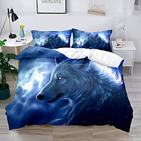 Ethnic Animal wolf starry Sky Duvet Cover Set Twin Full Queen King size 2/3 Piece Bedding Set with 1 or 2 Pillowcase(Single Twin only 1pcs) miniinthebox