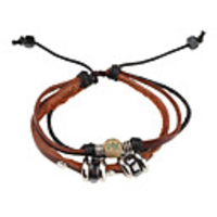 Ethnic Fusion Multilayer Vintage Fabric and Leather Bracelet