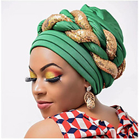 Ethnic Style Poly / Cotton Blend Headwear / Headpiece with Sequin / Tiered / Color Block 1 PC Party / Evening / Casual Headpiece miniinthebox