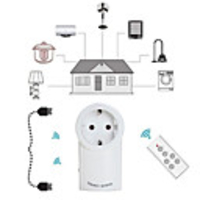 EU-1TX1RX Wireless Smart Home Device With Remote Control EU Standard Plug Power Outlet Light Switch Plug Socket