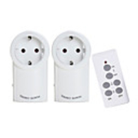 EU-1TX2RX Wireless Smart Remote Control Power Outlet Light Switch Plug Socket Power Outlet Socket EU Standard Plug With Remote Control