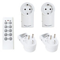 EU-1TX4RX EU Smart Socket Remote Control Power Outlet Wireless Light Switch Plug Smart Home Mains EU Plug