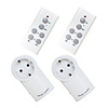 EU-2TX2RX EU Smart Socket Remote Control Power Outlet Wireless Light Switch Plug Smart Home Mains EU Plug 2 Remote 2 Socket