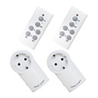 EU-2TX2RX EU Smart Socket Remote Control Power Outlet Wireless Light Switch Plug Smart Home Mains EU Plug 2 Remote 2 Socket