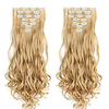 Eunice 22Inch 16 Clips in Hair Extensions Long Wavy Synthetic Clip In Hair Extensions Fake False Hair Pieces Ombre Hairpieces miniinthebox