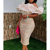 europe and america 2021 christmas models strapless stretch sequin dress dress dress bridesmaid party dress africa miniinthebox