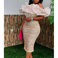 europe and america 2021 christmas models strapless stretch sequin dress dress dress bridesmaid party dress africa miniinthebox