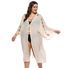european and american cross-border hand crochet cardigan smock plus fertilizer plus bikini smock fat woman beach sunscreen clothing a1919 miniinthebox