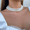 european and american cross-border jewelry small fragrance style retro pearl stacking clavicle necklace simple and cold braided beaded necklace female miniinthebox