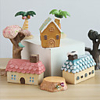 European Mini Micro Landscape House Resin Decoration Creative Home Decoration Gift Shop Shooting Props