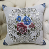 European Style Flower Retro Pillow Case Cover Living Room Bedroom Sofa Cushion Cover Modern Sample Room Cushion Cover