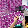 European Style Retro Powder Amethyst Self-adhesive Tile Stickers Kitchen Stove Water And Oil Proof Stickers House DIY Renovation Wall Stickers miniinthebox