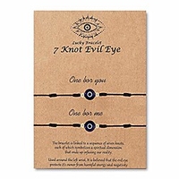 evil eye 7 knot good luck bracelet handmade adjustable red string bracelet for best friends couple family women mens teen girls