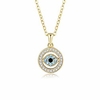evil eye pendant necklace lucky jewelry gold plated chain for women girls valentine