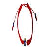 evil eye red string bracelet macrame braided with 5mm blue lucky eye