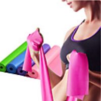 Exercise Resistance Bands 1 pcs Sports Emulsion Yoga Fitness Gym Workout Stretchy Strength Training Physical Therapy For Home Office