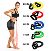 Exercise Resistance Bands 1 pcs Sports TPE Home Workout Yoga Pilates Eco-friendly Non Toxic Durable Strength Training Muscular Bodyweight Training Physical Therapy For Men Women Abdomen Back Forearm