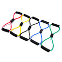 Exercise Resistance Bands Figure 8 Exercise Cord 1 pcs Sports TPE Yoga Fitness Gym Workout Portable Non Toxic Stretchy Durable Lightweight Stress Relief Leg Shaping For Men Women