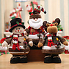 Exquisite Handmade Christmas Santa Snowman Reindeer Standing Doll Christmas Gift