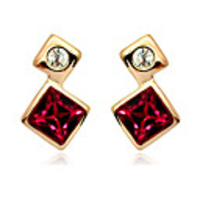 Exquisite Square Crystal Earrings