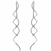 exquisite tassel threader dangle drop earrings curve twist linear wave chain earring (silver)