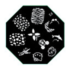 F2 Stamping Series Nail Art Image Stamp Template Plate 1