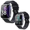 F60 Smart Watch 1.7 inch Smartwatch Fitness Running Watch Bluetooth Temperature Monitoring Pedometer Call Reminder Compatible with Android iOS Women Men Waterproof Long Standby Message Reminder miniinthebox