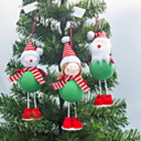 Fabric Foam Santa Claus Doll Ornaments