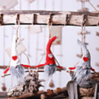 Faceless Doll Pendant Christmas Ornament Land God Swing Ornament