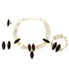 Faceted Hollow Out Oval-shaped Resin Jewelry Set