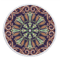 factory customization amazon aliexpress hot digital printing retro pattern beach towel beach towel shawl miniinthebox
