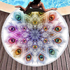 factory customization ethnic style peacock feather pattern printing mats home decoration background cloth round beach towel miniinthebox