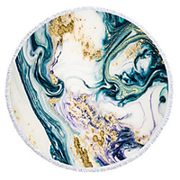 factory direct big round marble beach towel colorful quicksand pattern microfiber travel blanket swimming cover miniinthebox