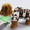 factory direct foreign trade spot pet autumn and winter print coral fleece fashion four-legged hooded head dog warm clothing miniinthebox