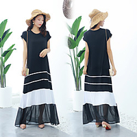 factory direct sales plus size dress summer new style modal loose round neck long skirt personalized design skirt miniinthebox