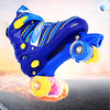 factory wholesale full flash white light roller skates adult men and women double-row roller speed skating shoes suit children