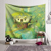 Fairy House Fantasy Wall Tapestry Art Decor Blanket Curtain Hanging Home Bedroom Living Room Decoration Polyester miniinthebox