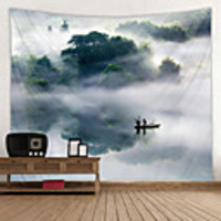 Fairy Lake Digital Printed Tapestry Decor Wall Art Tablecloths Bedspread Picnic Blanket Beach Throw Tapestries Colorful Bedroom Hall Dorm Living Room Hanging