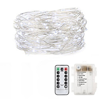 Fairy Lights 5M 50 LED Battery Operated with Remote Control Timer Waterproof Copper Wire Twinkle String Lights for Bedroom Indoor Outdoor Wedding Dorm Decor