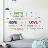 FAITH Cartoon Color English Alphabet Children Room Home Personality Tv Background Wall Can Remove The Stickers