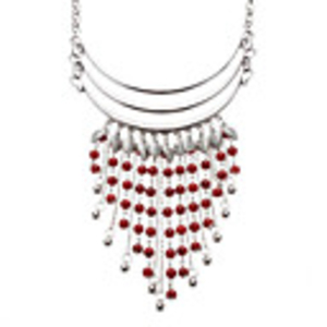 Falcate Pearl Tassels Necklace