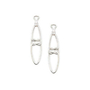 fallyn linear earrings for women,  fashion jewelry,  rhodium-plated
