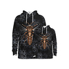 Family Look Active Graphic Optical Illusion Animal Print Long Sleeve Regular Hoodie Sweatshirt Black
