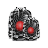 Family Look Active Graphic Optical Illusion Print Long Sleeve Regular Hoodie Sweatshirt Black