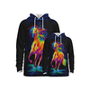 Family Look Active Horse Graphic Optical Illusion Animal Print Long Sleeve Regular Hoodie Sweatshirt Rainbow