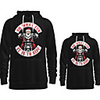 Family Look Active Santa Claus Graphic optical illusion Letter Print Long Sleeve Regular Hoodie Sweatshirt Black