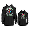 Family Look Active Santa Claus Graphic optical illusion Letter Print Long Sleeve Regular Hoodie Sweatshirt Black
